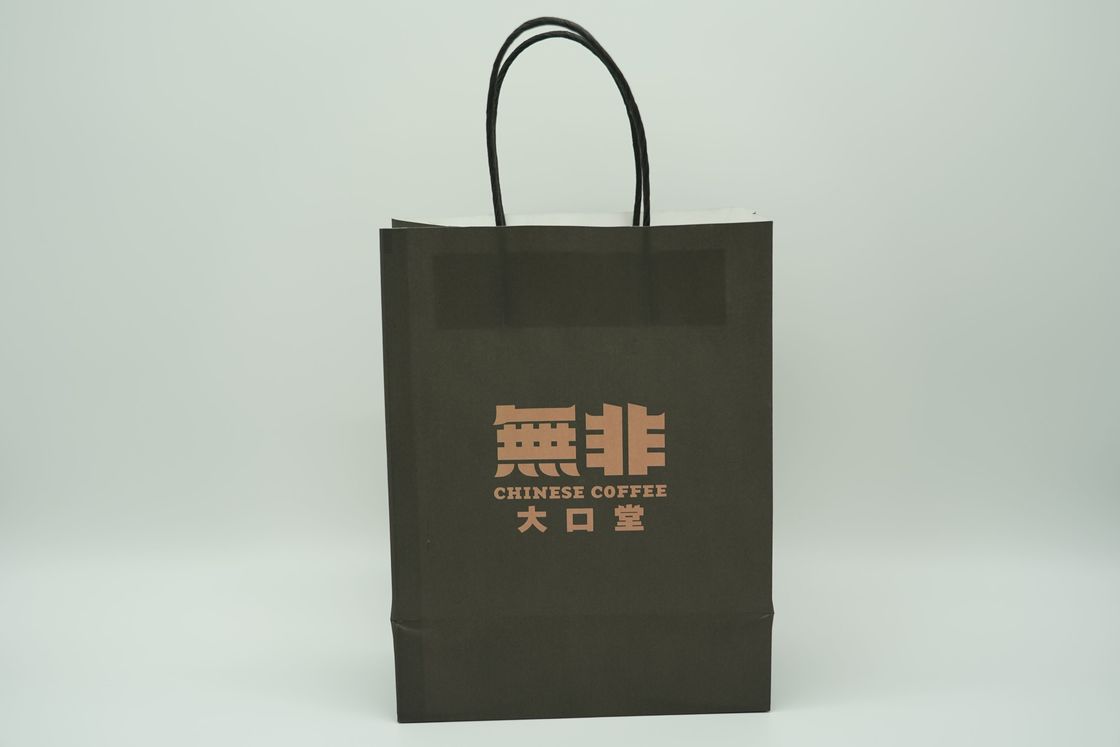 Lipack Take Out Fast Food Kraft Paper Carry Bag Customized Logo Takeaway Paper Bags For Food