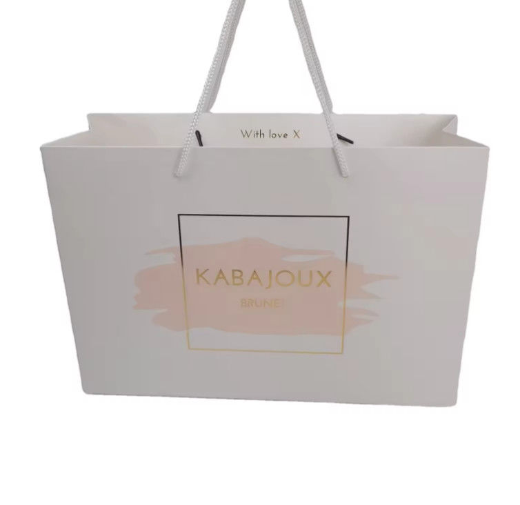 Custom Clothing Shopping Bags Gift Paper Bag Packaging With Handle Luxury Bags For Wedding / Jewelry / Cosmetic