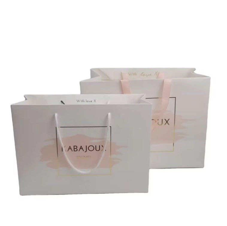 Custom Clothing Shopping Bags Gift Paper Bag Packaging With Handle Luxury Bags For Wedding / Jewelry / Cosmetic